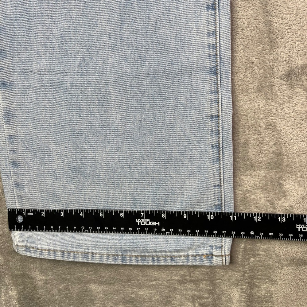 Edikted Wide Leg Jeans Womens Medium Light Blue Wash 100% Cotton Relaxed Denim - Picture 7 of 14
